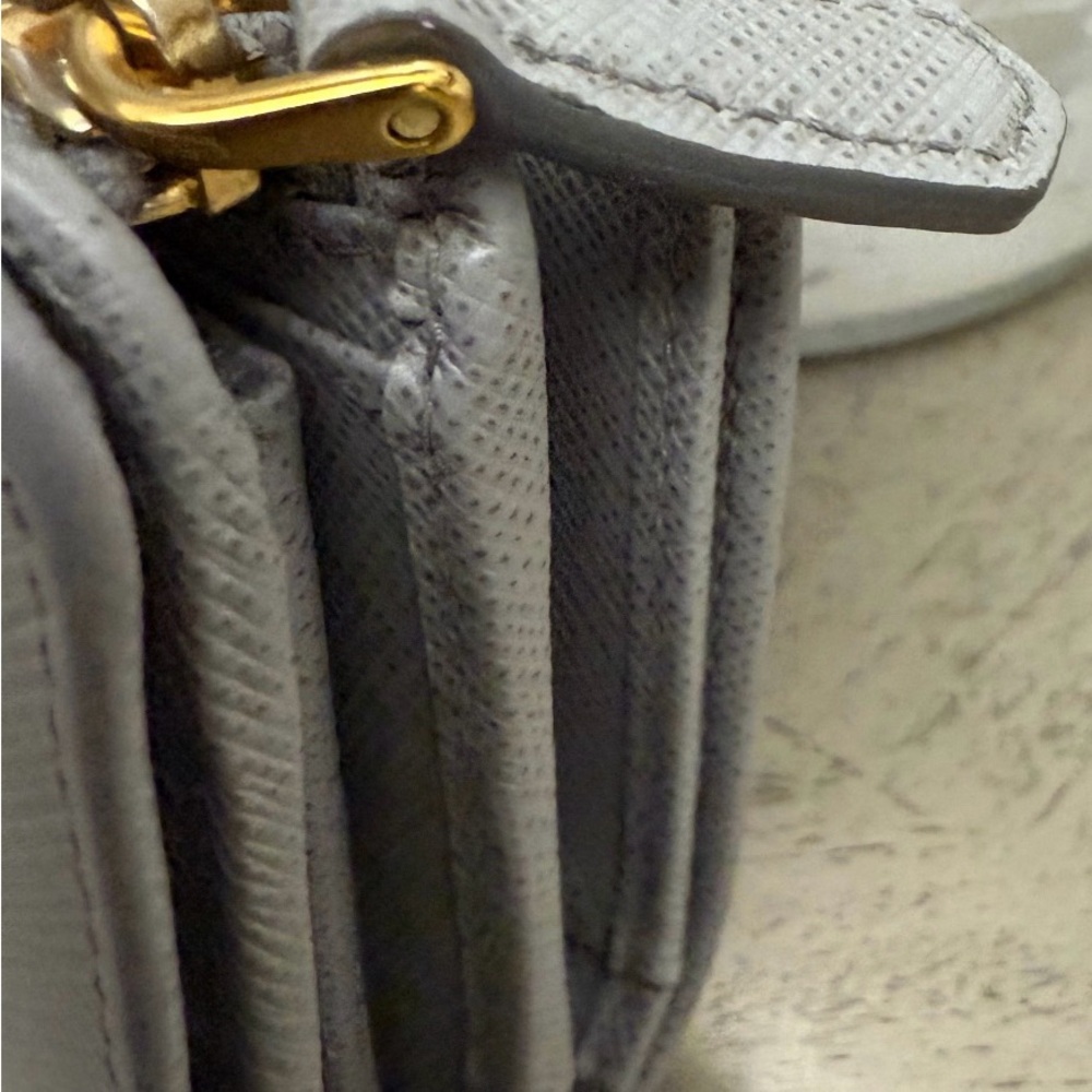 Prada Gray Saffiano Leather Wallet - Picture 5 of 11